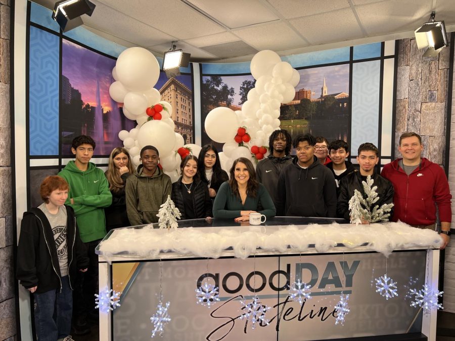 Media production pathway students tour news station