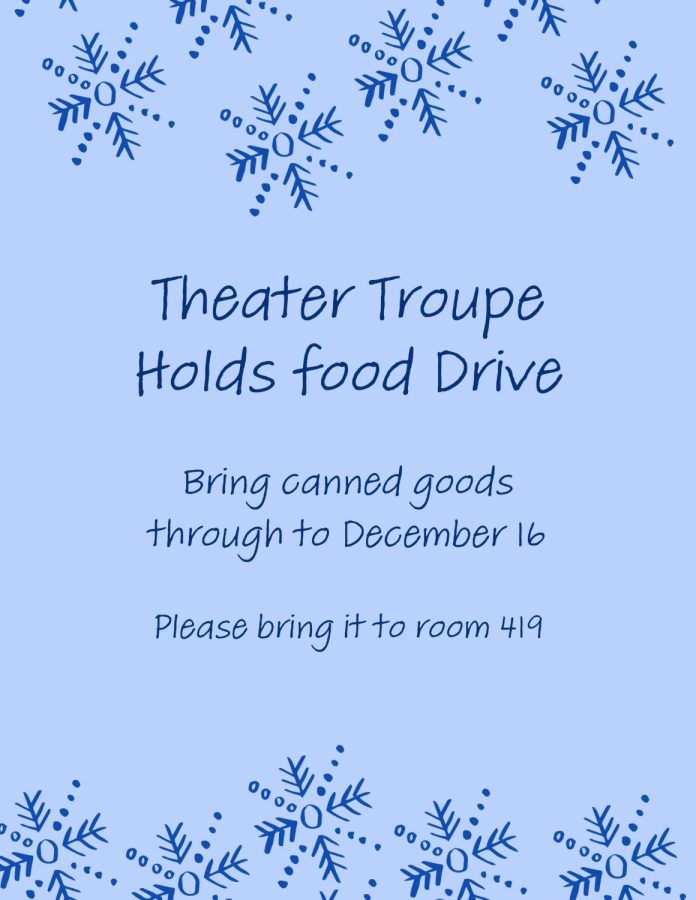 Theater Troupe Holding a food drive